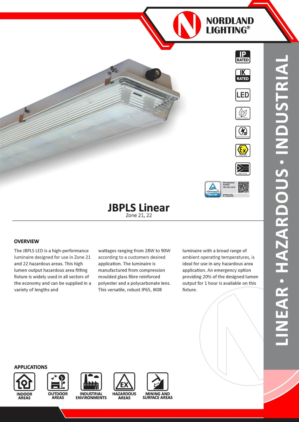 NL22 Nordland JBPLS Zone21+22 Linear Luminaire